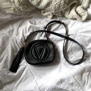 Valentino Cross Body Black Purse w/ Tassel